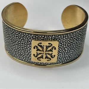 Rustic Cuff Lori Stingray Gold and Iridescent Blue Cuff NWOT